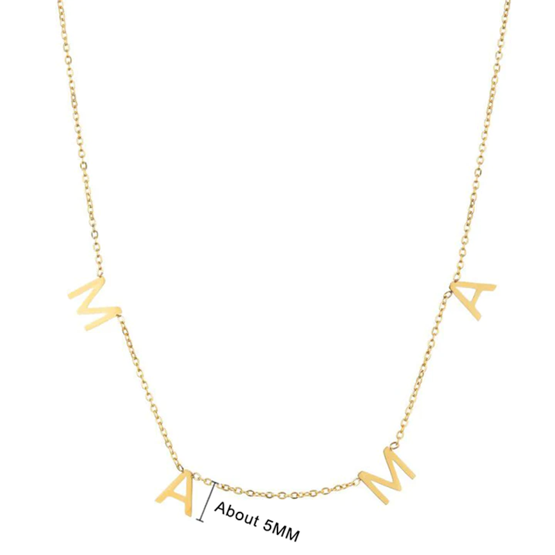 [Copy]CUSTOM VERTICAL NAME NECKLACE - SOLID 14K | 18K GOLD
